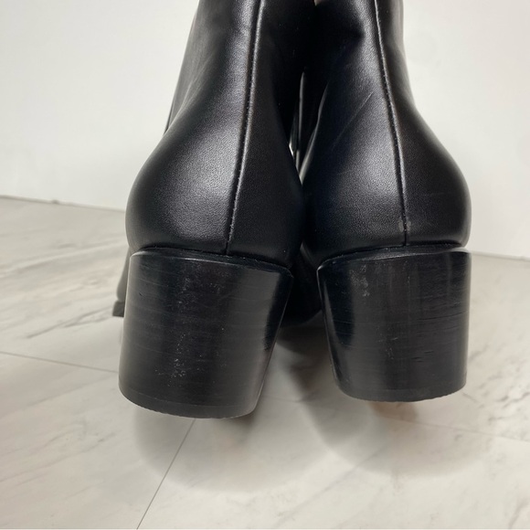 Paolo Black Square Toe Bootie 9M - Picture 4 of 15
